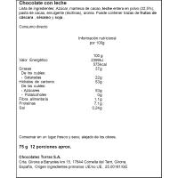 Xocolata amb llet TORRAS, rajola 75 g