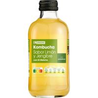 Kombucha sabor jengibre, limón y té matcha EROSKI, botella 250 g