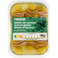 Gildas d'anxova Eroski, 6 u safata 180 g Gildas d'anxova Eroski, 6 u safata 180 g