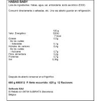 Habas baby ARANCA, frasco 680 g