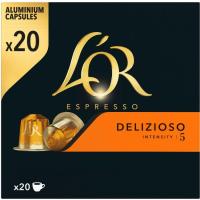 Café Espresso Delizioso 5 sistema Nespresso L'OR, caja 20 uds Café Espresso Delizioso 5 sistema Nespresso L'OR, caja 20 uds