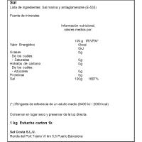 Sal clàssica cartó SAL COSTA, caixa 1 kg