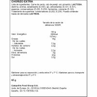 Xoriço extra alt en proteïna REVILLA, safata 65 g