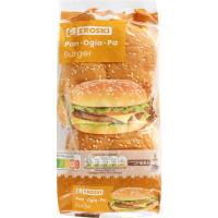 Pan burguer con sésamo EROSKI, 4 uds paquete 200 g Pan burguer con sésamo EROSKI, 4 uds paquete 200 g