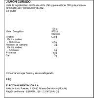 Lote jamón reserva 1954, pieza 8 kg ELPOZO, 1 ud