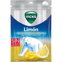 Caramelos con mentol refrescante limón VICKS, bolsa 72 g Caramelos con mentol refrescante limón VICKS, bolsa 72 g