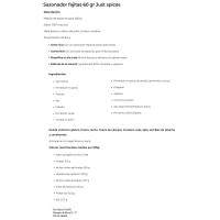 Sazonador fajitas JUST SPICES, pot 65 g