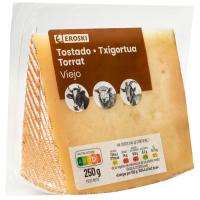 Formatge vell mescla torrat EROSKI, tascó 250 g