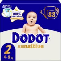 Pañal Jumbo 4-8 kg Talla 2 DODOT SENSITIVE, paquete 88 uds Pañal Jumbo 4-8 kg Talla 2 DODOT SENSITIVE, paquete 88 uds