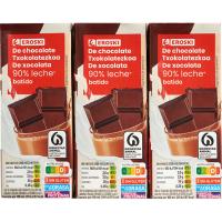Batut xocolata 90% llet EROSKI, 6x200 ml