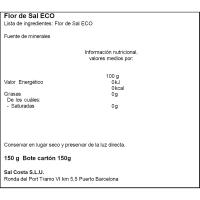 Flor de sal cap de gata eco SAL COSTA, paquet 150 g