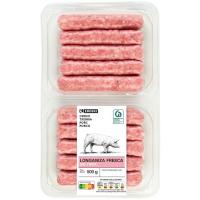 Longaniza fresca de cerdo EROSKI, bandeja 500 g