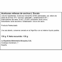 Aceitunas rellenas de anchoas L'Escala LA ESPAÑOLA, lata 130 g