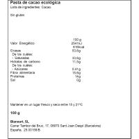 Xocolata 100% cacau Perú Eco BLANXART, rajola 100 g