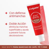 Dentífrico manchas COLGATE MAX WHITE, tubo 75 ml