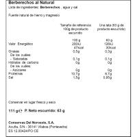 Berberechos al natural 65/75 piezas CABO DE PEÑAS, lata 63 g