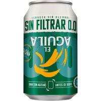 Cerveza 0,0 sin filtrar y sin gluten EL AGUILA, lata 33 cl Cerveza 0,0 sin filtrar y sin gluten EL AGUILA, lata 33 cl