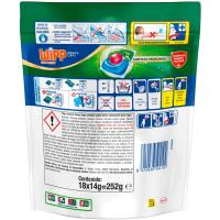 Detergent càpsules Anti olor WIPP, bossa 18 dosi