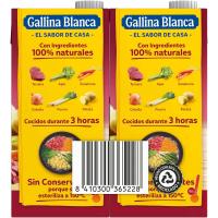 Brou líquid de carn GALLINA BLANCA, brick pack 2x1 litre