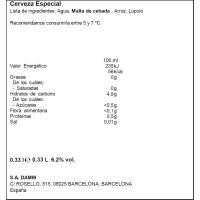 Cervesa reserva 150 Bohèmia DAMM, botellin 33 cl