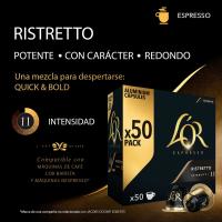 Cafè ristretto compatible amb Nespresso L'OR, caixa 50 u