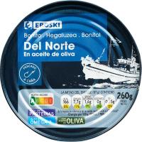 Bonito en aceite de oliva EROSKI, lata 266 g Bonito en aceite de oliva EROSKI, lata 266 g