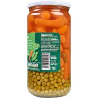 Pèsol-pastanaga EROSKI, flascó 425 g