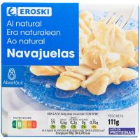 Navajuela al natural mediana 8/14 piezas EROSKI, lata 63 g Navajuela al natural mediana 8/14 piezas EROSKI, lata 63 g