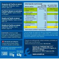 Navajuela al natural mitjana 8/14 peces EROSKI, llauna 63 g