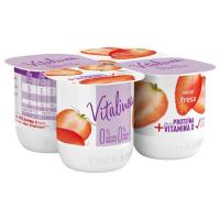 Yogur desnatado sabor fresa DANONE VITALINEA, pack 4x120 g Yogur desnatado sabor fresa DANONE VITALINEA, pack 4x120 g