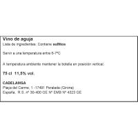 Vi blanc d`agulla PESCADOR, ampolla 75 cl