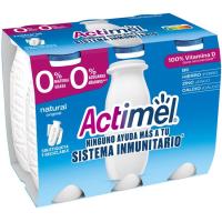 Actimel para beber natural 0% DANONE, pack 6x100 g Actimel para beber natural 0% DANONE, pack 6x100 g