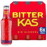 Bebida refrescante sin alcohol BITTER KAS, pack 6x20 cl Bebida refrescante sin alcohol BITTER KAS, pack 6x20 cl