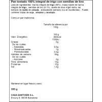Pa Dextrin amb lli SANTIVERI, paquet 300 g