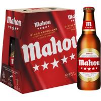 Cerveza MAHOU 5 Estrellas, pack botellín 6x25 cl Cerveza MAHOU 5 Estrellas, pack botellín 6x25 cl