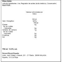 Vi negre Reserva Rioja CAMPO VIEJO, ampolla 75 cl