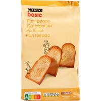 Pan tostado EROSKI basic, 30 rebanadas, paquete 270 g Pan tostado EROSKI basic, 30 rebanadas, paquete 270 g