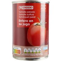 Tomate natural entero pelado EROSKI, lata 390 g Tomate natural entero pelado EROSKI, lata 390 g