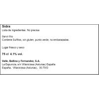 Sidra Núm. 1 EL GAITER, ampolla 75 cl
