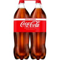 Refresco de cola COCA COLA, pack 2x2 litros Refresco de cola COCA COLA, pack 2x2 litros