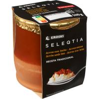Arroz con leche EROSKI SELEQTIA, tarro de barro 140 g