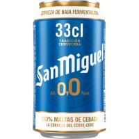 Cerveza sin alcohol 0,0 SAN MIGUEL, lata 33 cl Cerveza sin alcohol 0,0 SAN MIGUEL, lata 33 cl