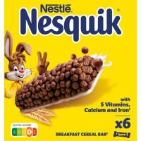 Barrita de cereal NESTLÉ Nesquik, 6 uds., caja 150 g Barrita de cereal NESTLÉ Nesquik, 6 uds., caja 150 g