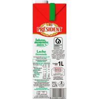 Leche desnatada PRESIDENT, brik 1 litro