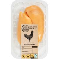 Pechuga entera de pollo EROSKI NATUR, 2-3 uds., bandeja aprox. 520 g