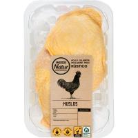 Muslos de pollo EROSKI NATUR, 2 uds., bandeja aprox. 600 g