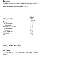 Cervesa DAMM Lager A.K. 1876, botellín 33 cl