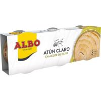 Atún claro en aceite de oliva ALBO, pack 3x92 g Atún claro en aceite de oliva ALBO, pack 3x92 g