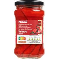 Pebrot de piquillo sencer EROSKI, flascó 225 g Pebrot de piquillo sencer EROSKI, flascó 225 g