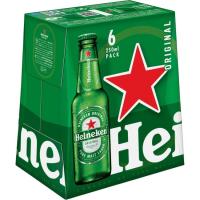 Cerveza holandesa HEINEKEN, pack botellín 6x25 cl Cerveza holandesa HEINEKEN, pack botellín 6x25 cl